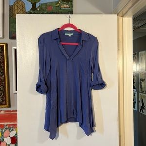 Pleione Anthropologie purple tunic